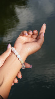 Clear Quartz Bracelet - Speciality Design 6 colours